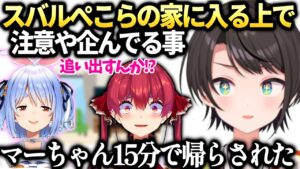 スバルがぺこらの家に入るため色々考えている話とマリンの前例【大空スバル/兎田ぺこら/宝鐘マリン/ホロライブ切り抜き】
