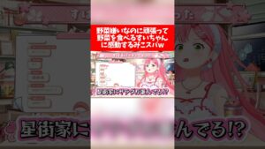 野菜嫌いなのに頑張って野菜を食べるすいちゃんに感動するみこスバw【ホロライブ切り抜き/さくらみこ/星街すいせい/大空スバル】