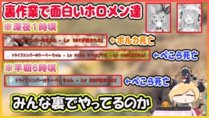 裏作業で面白いことするホロメン達